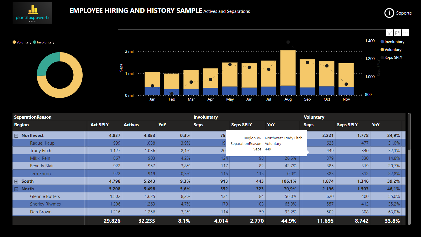 Plantilla Power BI de análisis de clientes